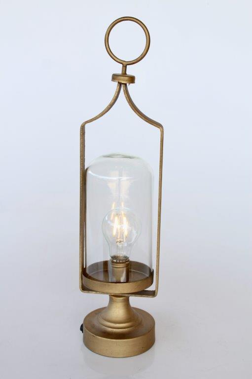 Led Battery Operated Gold Metal Light
